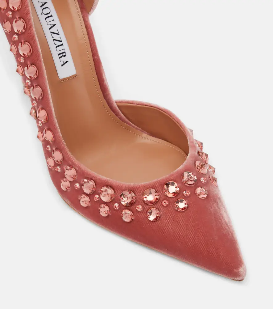 Aquazzura Cosmic Love 105 embellished velvet pumps | Thumbnail 4 Aquazzura Cosmic Love 105 embellished velvet pumps | Thumbnail 4