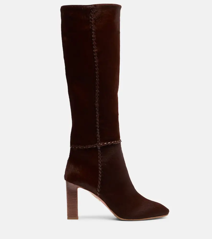Aquazzura Indy 85 pony hair knee-high boots | Thumbnail 2