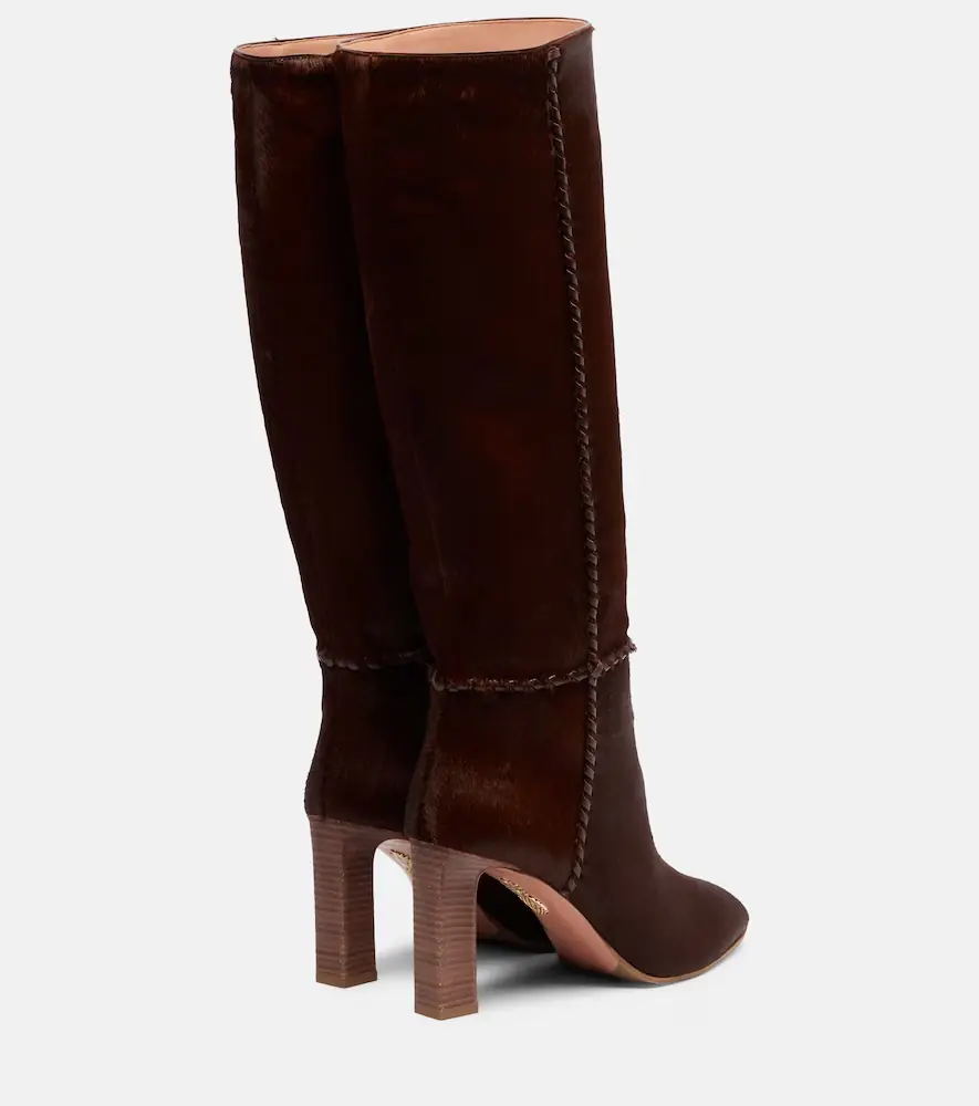 Aquazzura Indy 85 pony hair knee-high boots | Thumbnail 3