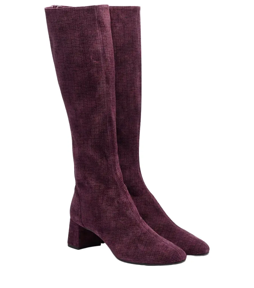 Aquazzura Saint Honoré 50 suede knee-high boots | Image 1 Aquazzura Saint Honoré 50 suede knee-high boots | Image 1