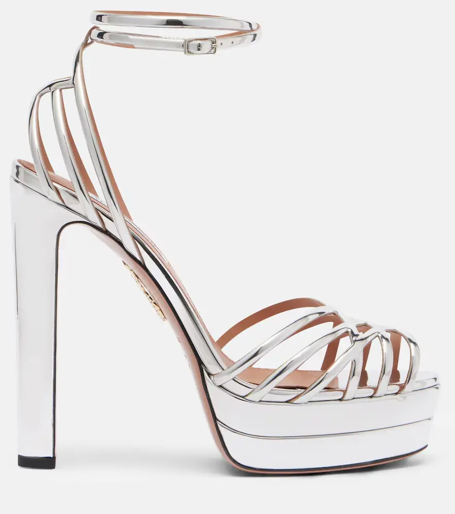 Aquazzura Wild Dream 130 leather platform sandals | Thumbnail 2