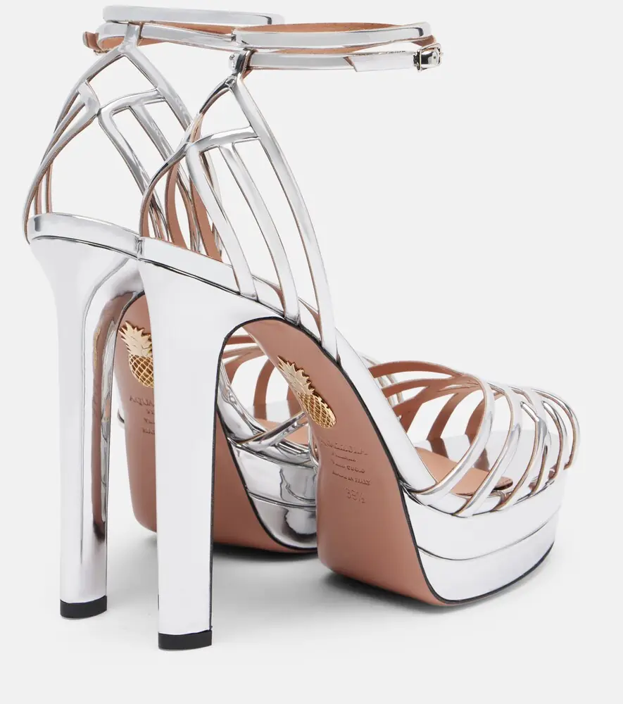 Aquazzura Wild Dream 130 leather platform sandals | Thumbnail 3