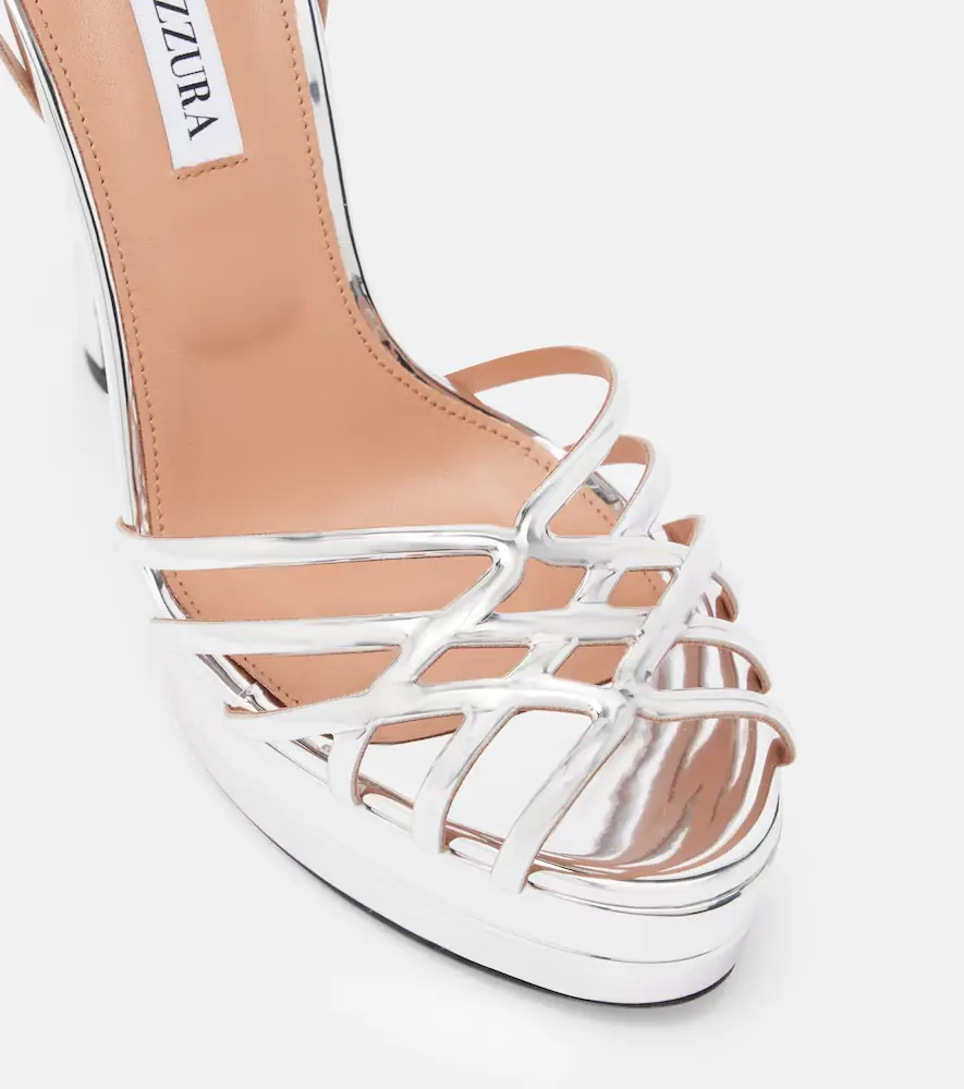 Aquazzura Wild Dream 130 leather platform sandals | Thumbnail 4