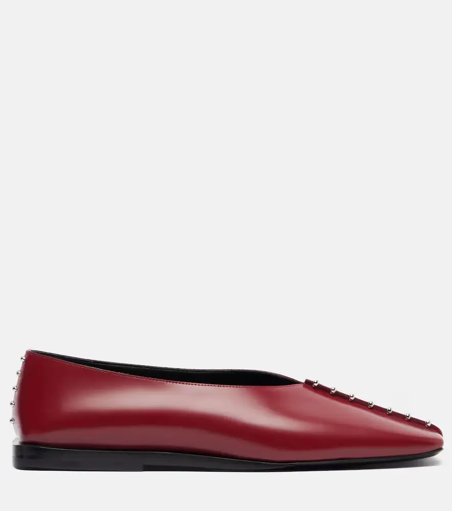 Jil Sander Embellished leather ballet flats | Thumbnail 2