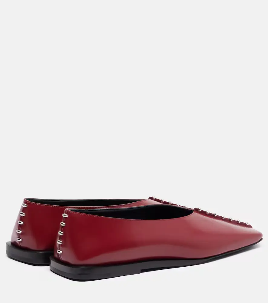 Jil Sander Embellished leather ballet flats | Thumbnail 3