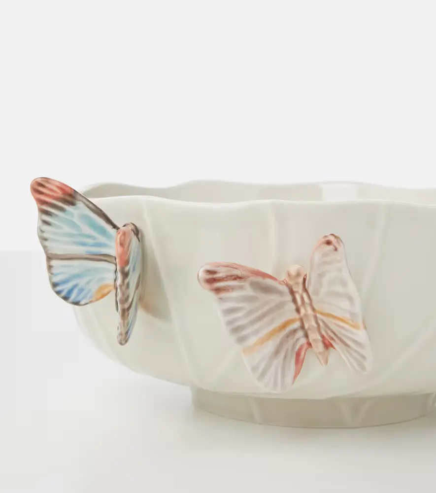 Bordallo Pinheiro Cloudy Butterflies salad bowl by Claudia Schiffer | Thumbnail 3