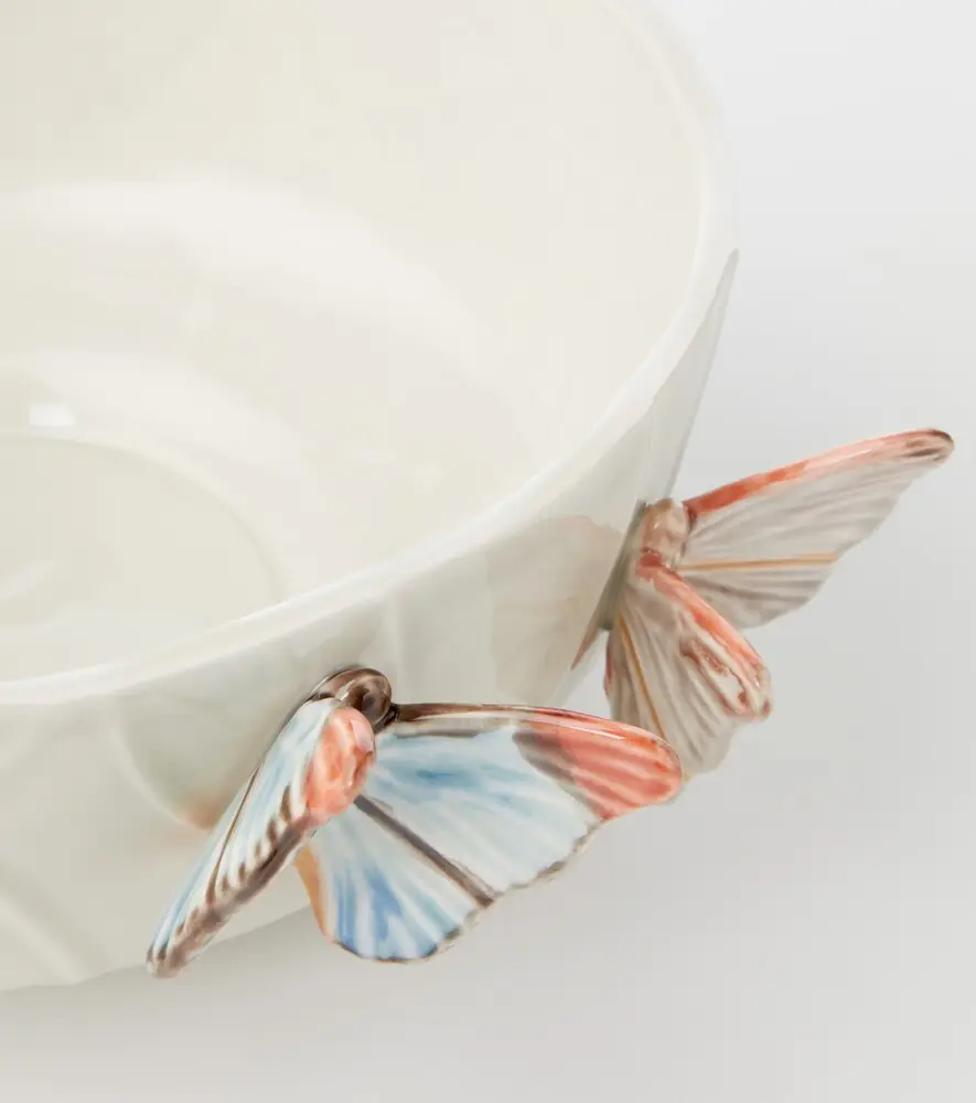 Bordallo Pinheiro Cloudy Butterflies salad bowl by Claudia Schiffer | Thumbnail 4