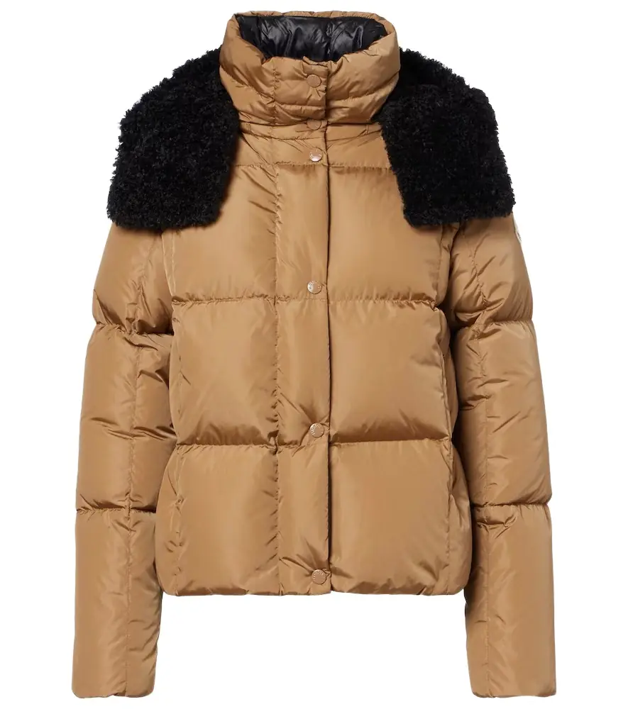 Moncler Castelnou teddy-trimmed down jacket | Image 1 Moncler Castelnou teddy-trimmed down jacket | Image 1