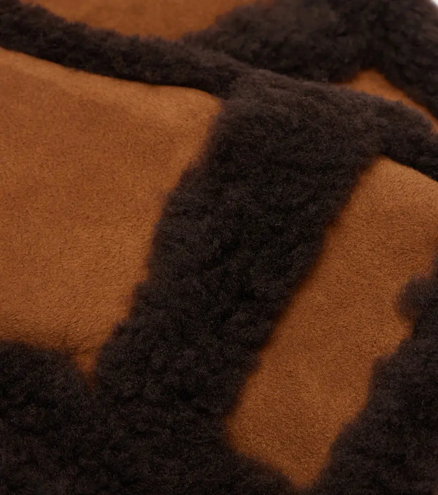 Yves Salomon Shearling-trimmed leather mittens | Thumbnail 2