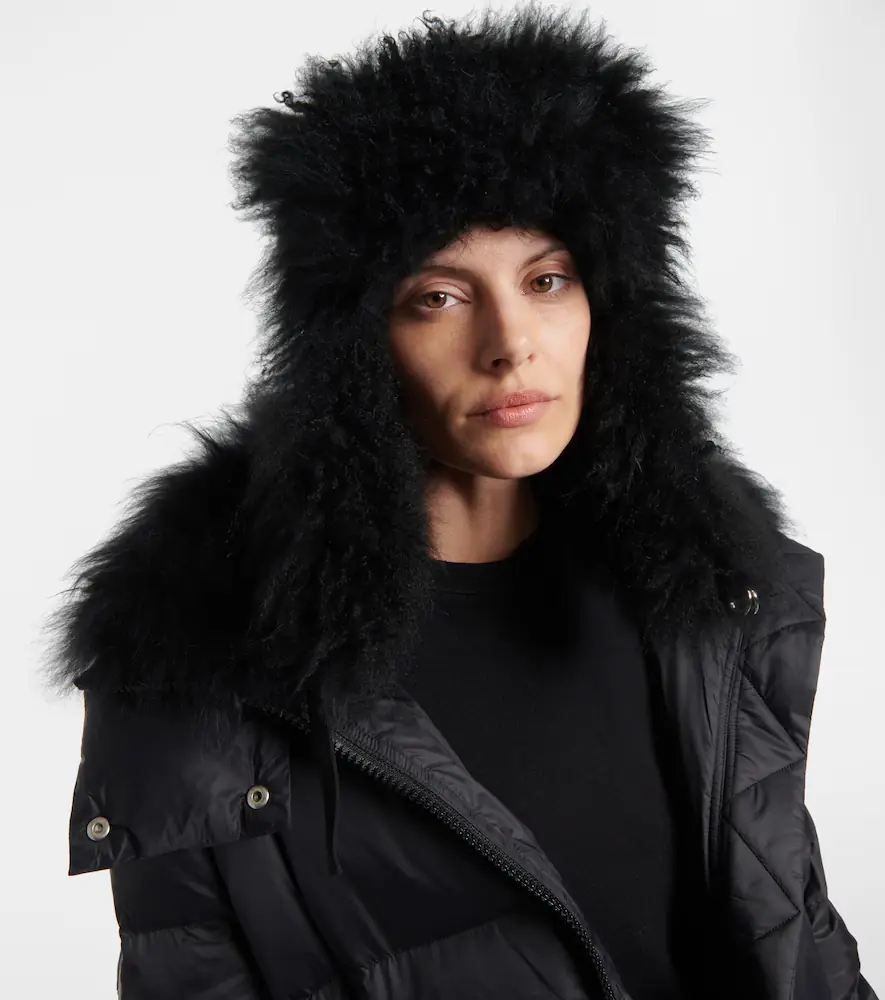 Yves Salomon Shearling-trimmed down hat | Thumbnail 4 Yves Salomon Shearling-trimmed down hat | Thumbnail 4