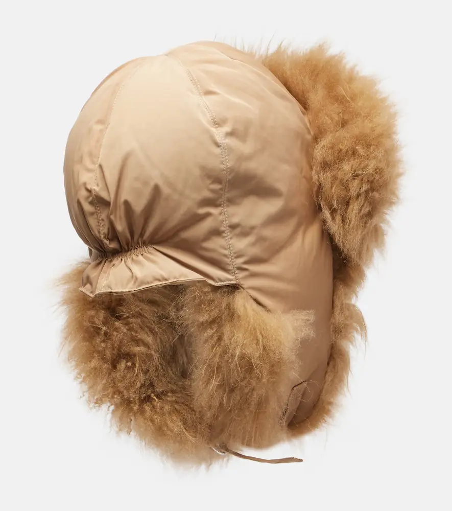 Yves Salomon Shearling-trimmed down hat | Thumbnail 2