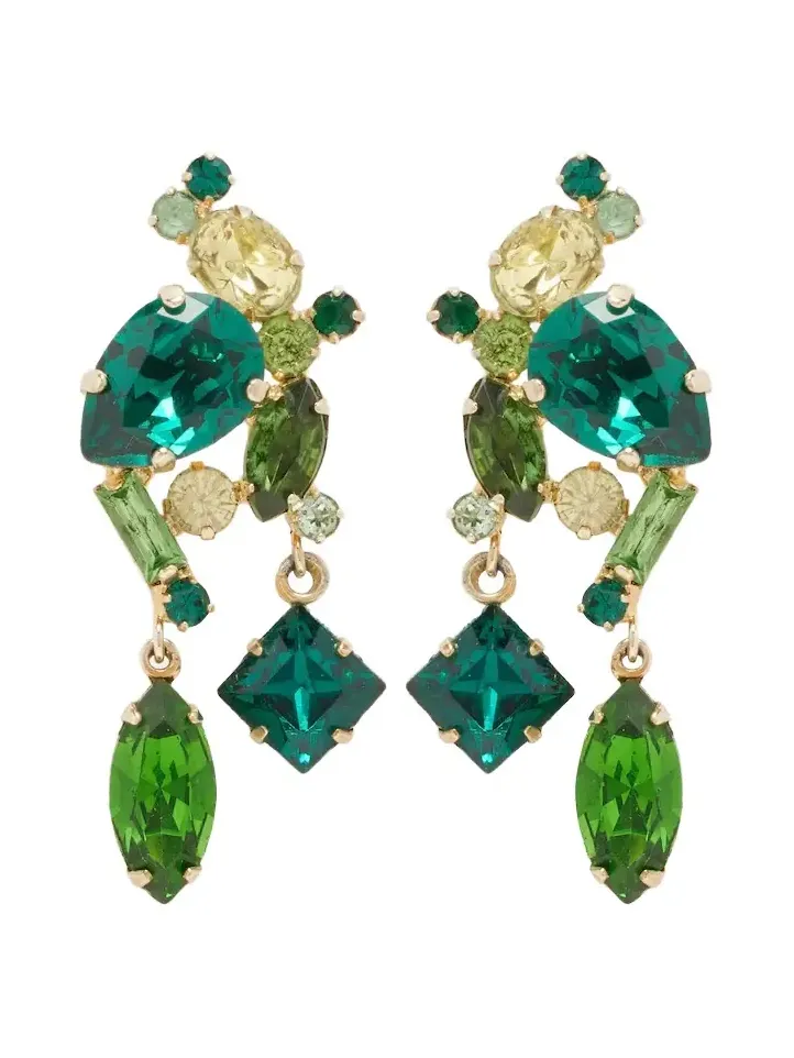Ambra crystal-embellished drop earrings Ambra crystal-embellished drop earrings