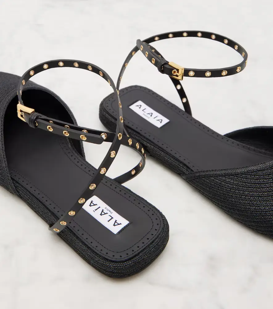 Alaïa Alaïa Leather-trimmed slingback flats | Thumbnail 2 Alaïa Alaïa Leather-trimmed slingback flats | Thumbnail 2