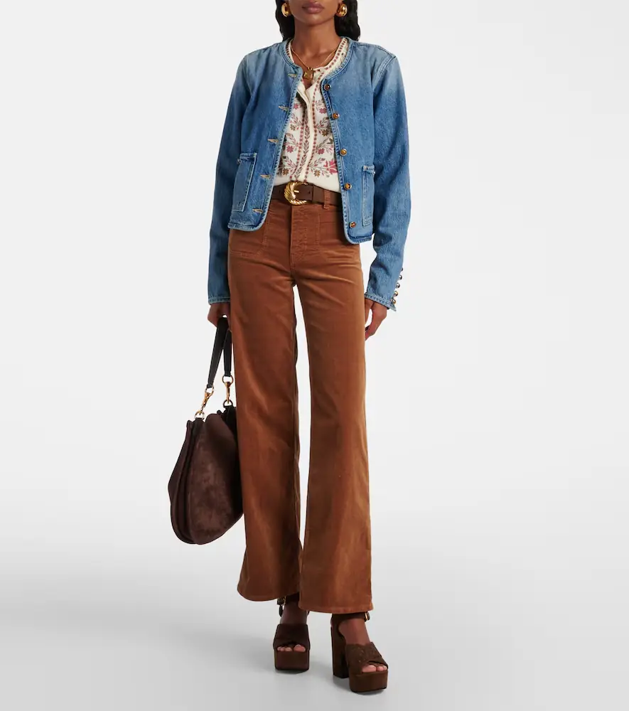 Frame Le Slim Palazzo cotton corduroy wide-leg pants | Thumbnail 5 Frame Le Slim Palazzo cotton corduroy wide-leg pants | Thumbnail 5