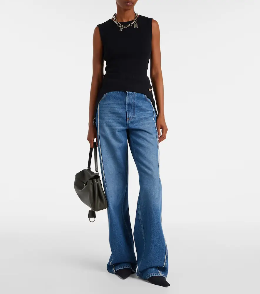 Jean Paul Gaultier Ribbed-knit cotton jersey shorts | Thumbnail 4 Jean Paul Gaultier Ribbed-knit cotton jersey shorts | Thumbnail 4