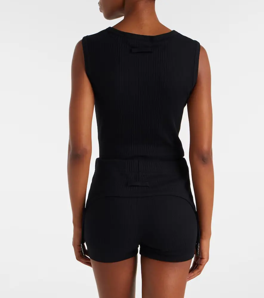Jean Paul Gaultier Ribbed-knit cotton jersey shorts | Thumbnail 5 Jean Paul Gaultier Ribbed-knit cotton jersey shorts | Thumbnail 5