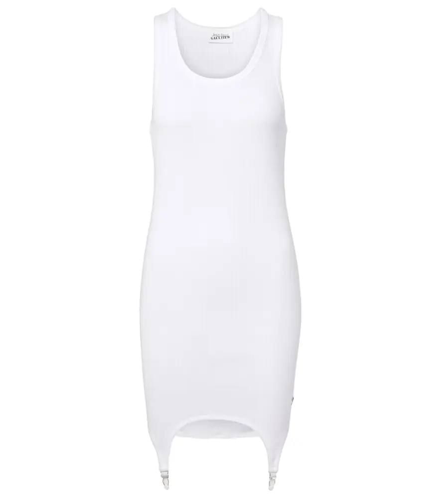Jean Paul Gaultier Ribbed-knit cotton jersey minidress | Image 1 Jean Paul Gaultier Ribbed-knit cotton jersey minidress | Image 1