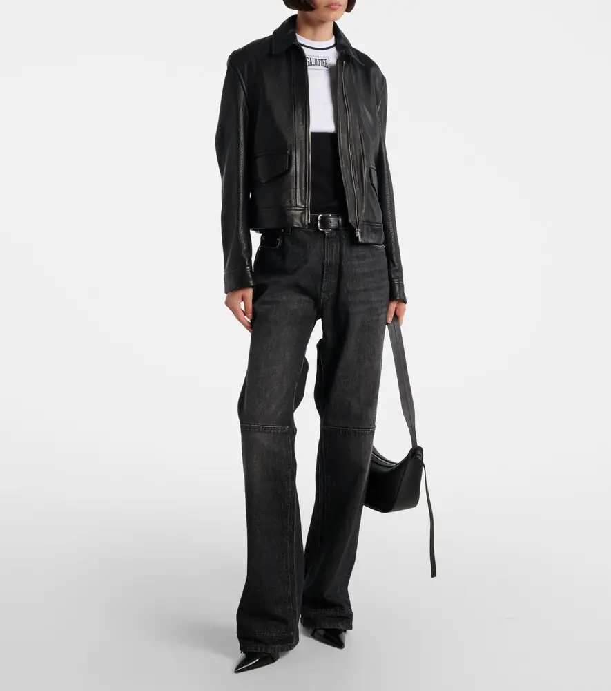 Jean Paul Gaultier Cutout mid-rise wide-leg jeans | Thumbnail 3 Jean Paul Gaultier Cutout mid-rise wide-leg jeans | Thumbnail 3
