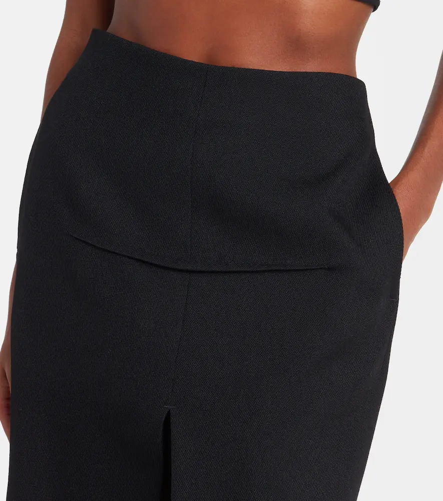 Rick Owens High-rise virgin wool maxi skirt | Thumbnail 2