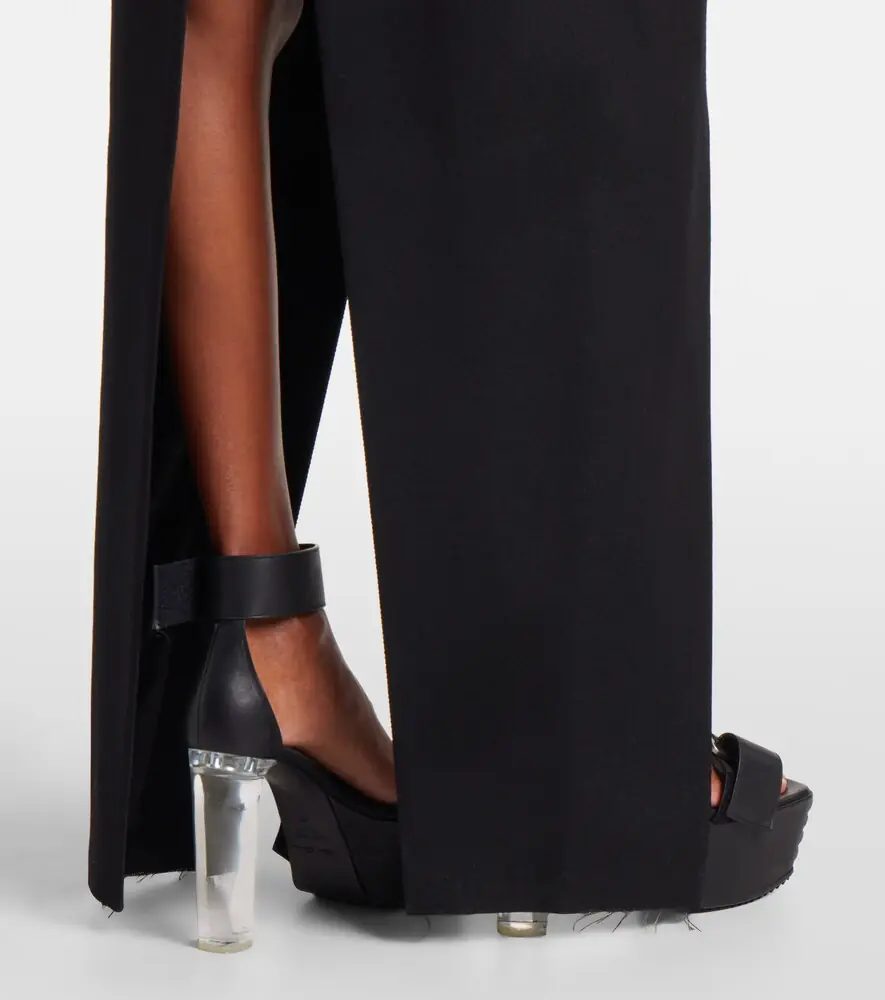 Rick Owens High-rise virgin wool maxi skirt | Thumbnail 4