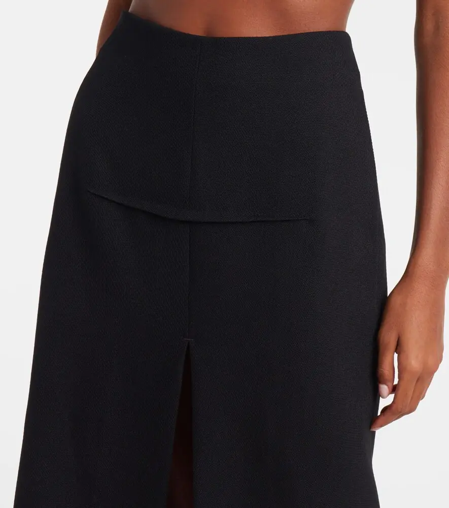 Rick Owens High-rise virgin wool maxi skirt | Thumbnail 5