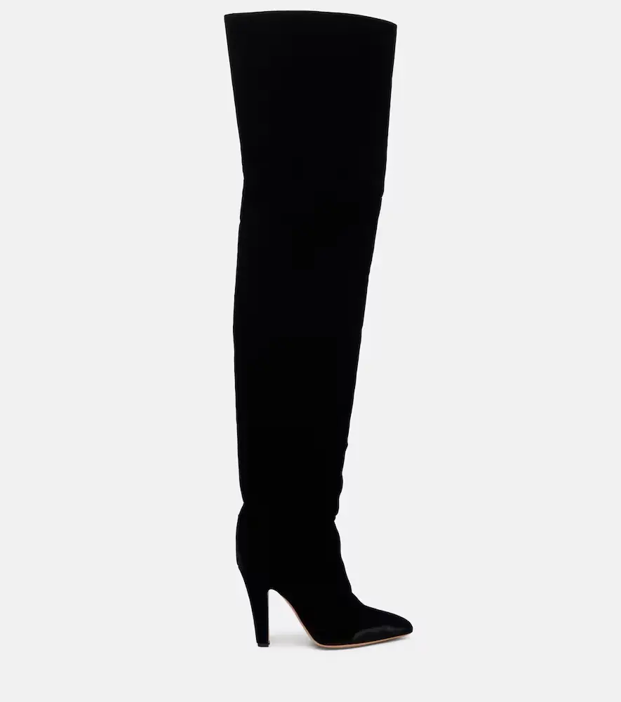 Paris Texas Elsa 100 velvet over-the-knee boots | Thumbnail 3 Paris Texas Elsa 100 velvet over-the-knee boots | Thumbnail 3