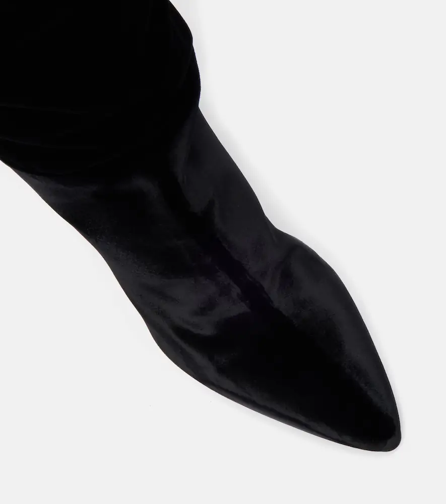 Paris Texas Elsa 100 velvet over-the-knee boots | Thumbnail 4 Paris Texas Elsa 100 velvet over-the-knee boots | Thumbnail 4