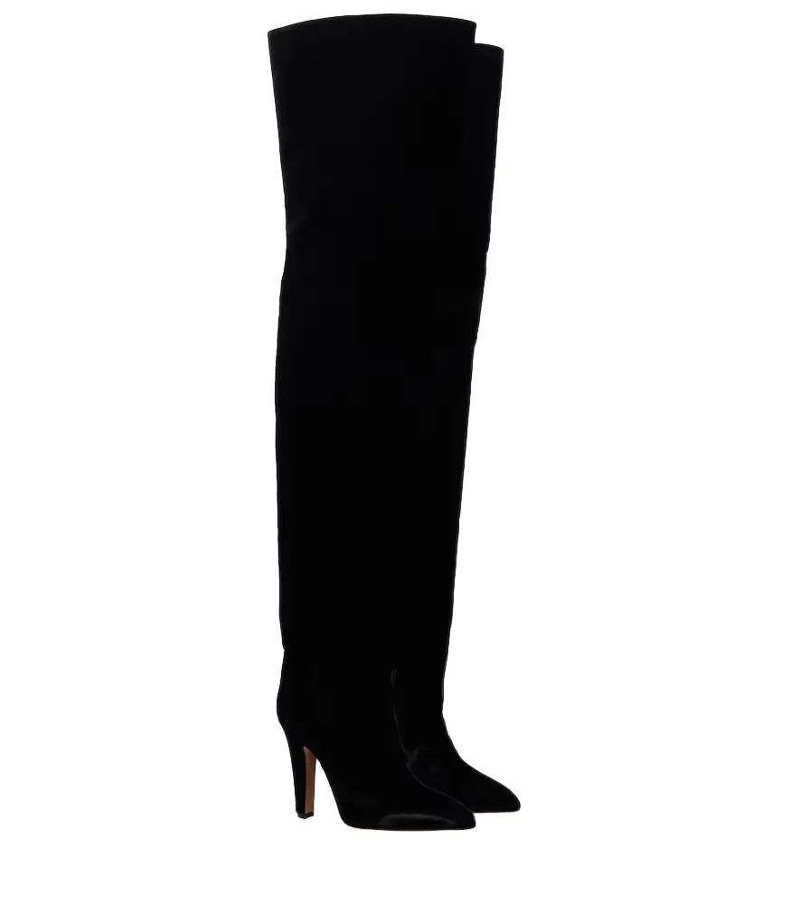 Paris Texas Elsa 100 velvet over-the-knee boots