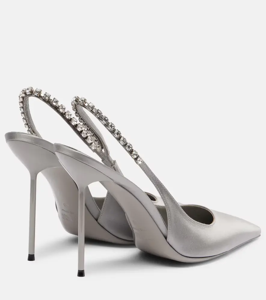 Paris Texas Lidia 105 embellished satin slingback pumps | Thumbnail 2 Paris Texas Lidia 105 embellished satin slingback pumps | Thumbnail 2
