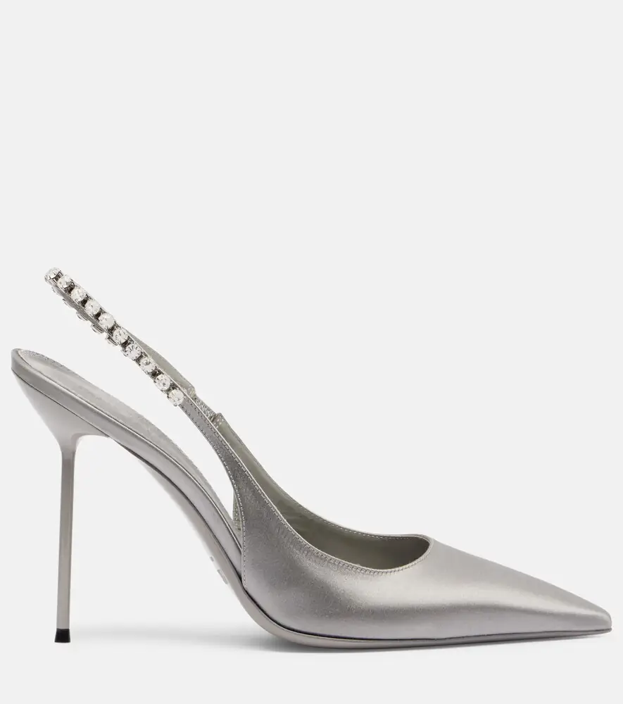 Paris Texas Lidia 105 embellished satin slingback pumps | Thumbnail 4 Paris Texas Lidia 105 embellished satin slingback pumps | Thumbnail 4