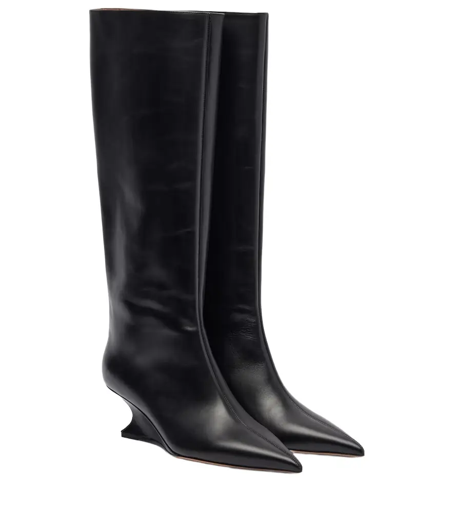 Paris Texas Nina 50 leather knee-high boots