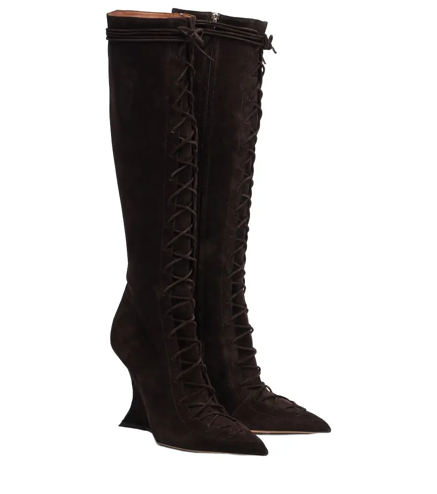 Paris Texas Nina 105 suede knee-high boots