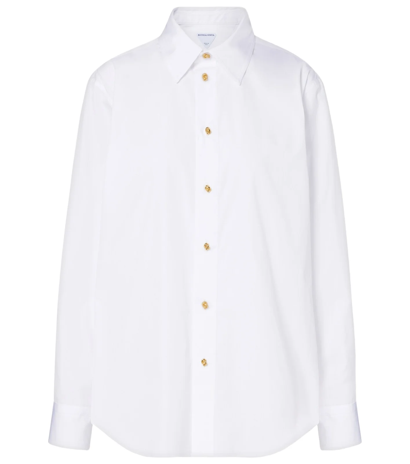 Knot cotton poplin shirt