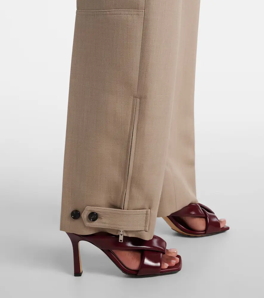 Bottega Veneta Belted high-rise wool straight pants | Thumbnail 4