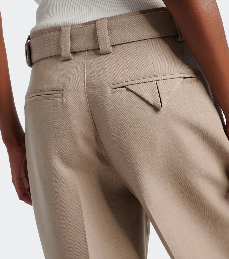 Bottega Veneta Belted high-rise wool straight pants | Thumbnail 6