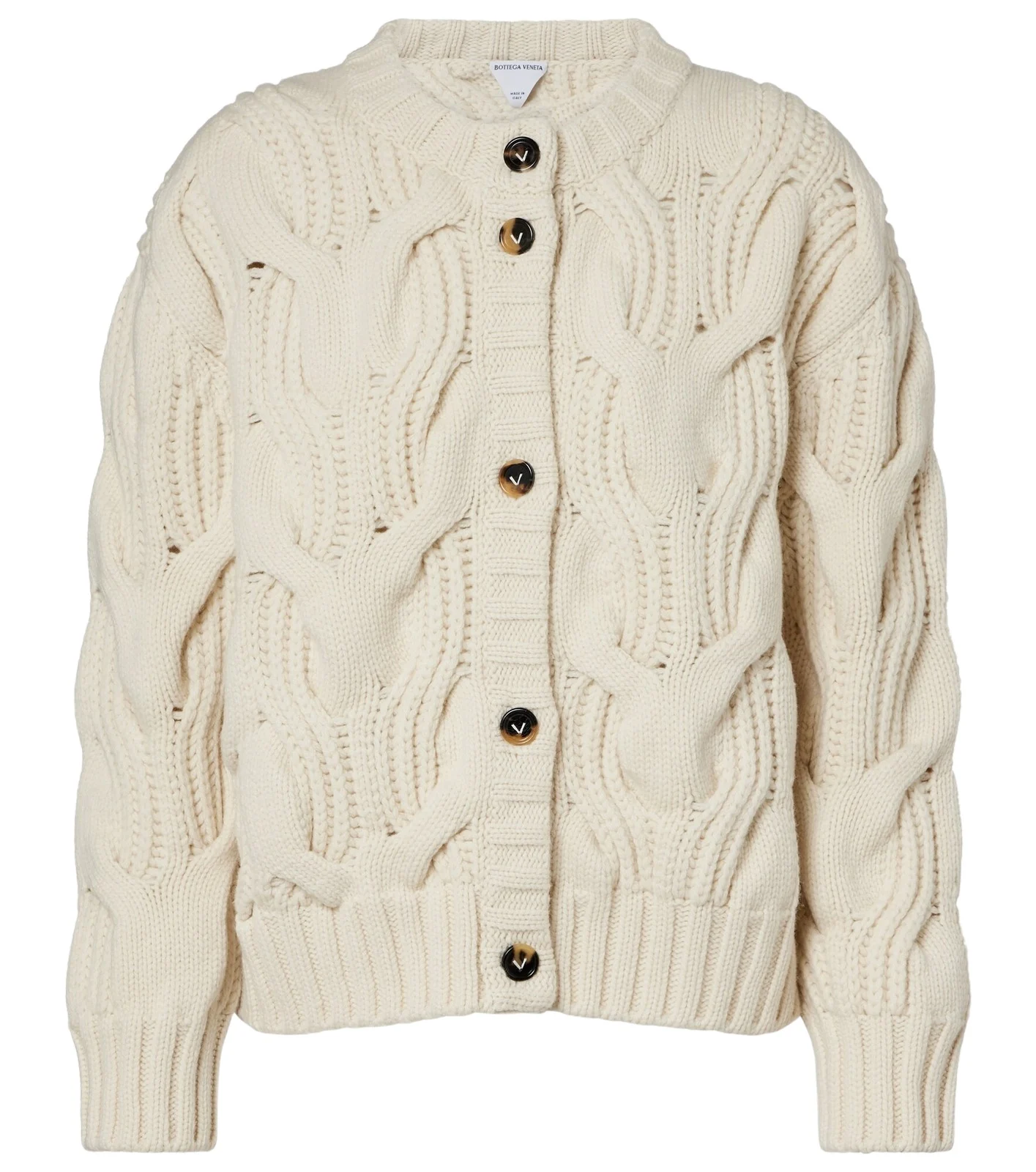 Cable-knit wool cardigan Cable-knit wool cardigan