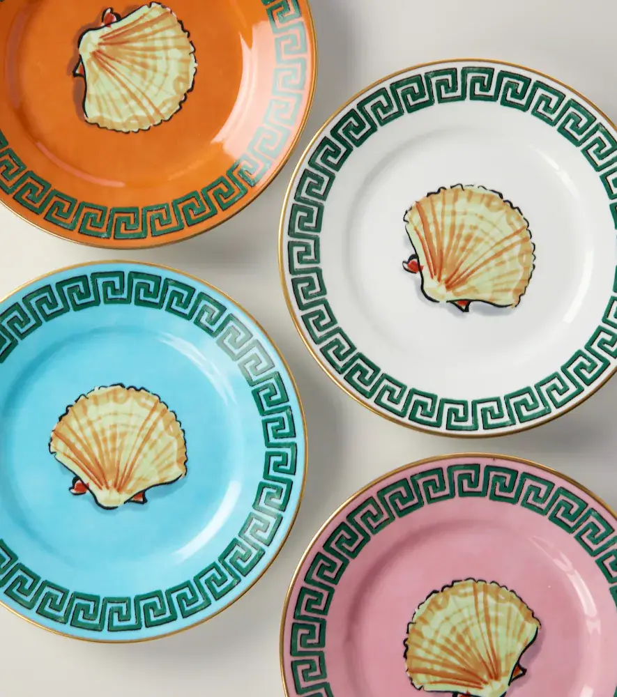 GINORI 1735 Il Viaggio Di Nettuno set of 4 bread plates by Luke Edward Hall | Thumbnail 2
