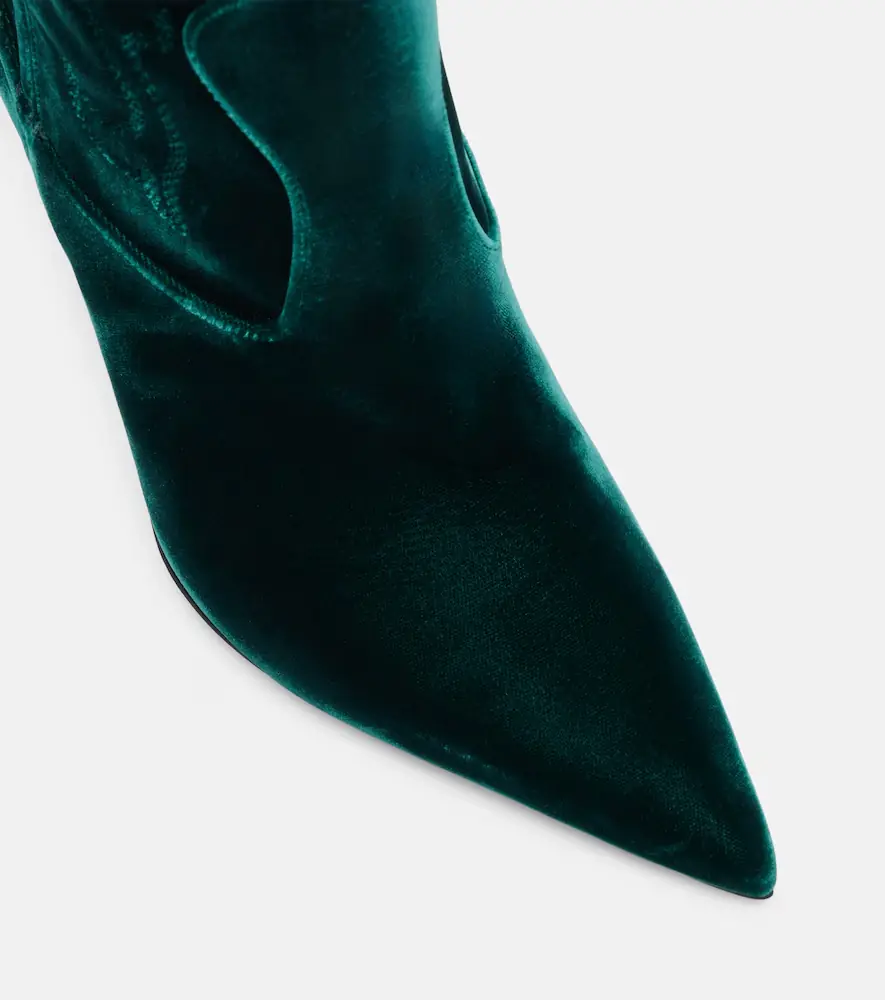 Paris Texas Lidia 105 velvet mid-calf boots | Thumbnail 3 Paris Texas Lidia 105 velvet mid-calf boots | Thumbnail 3