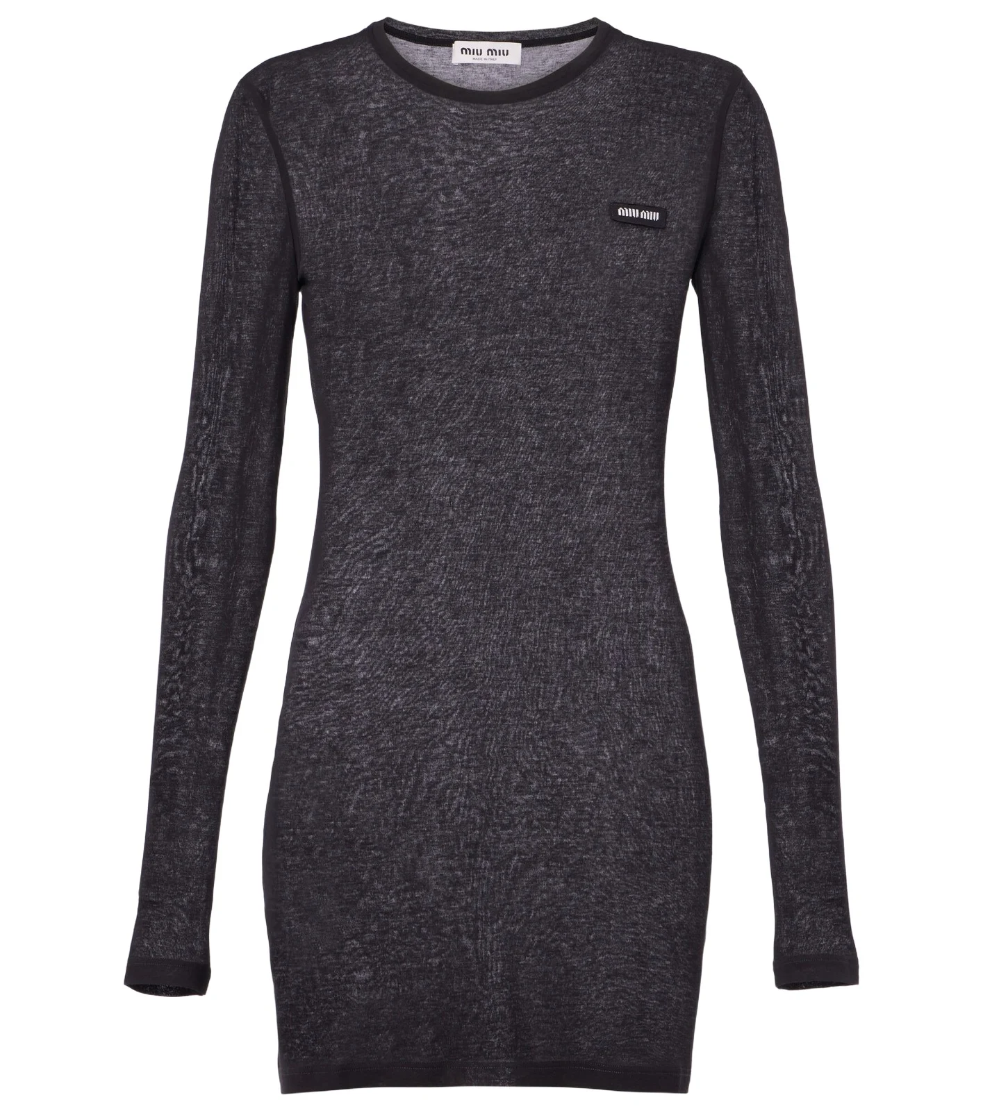 Logo cotton jersey minidress