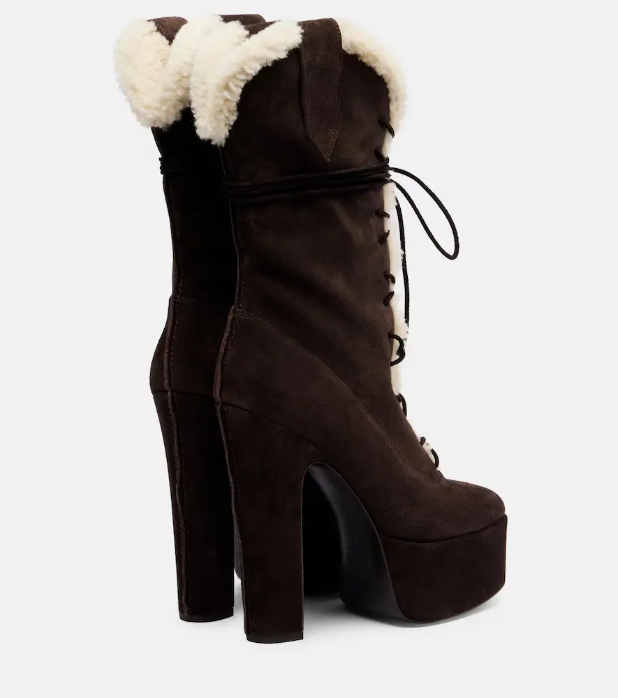 Paris Texas Malena 145 suede platform mid-calf boots | Thumbnail 3 Paris Texas Malena 145 suede platform mid-calf boots | Thumbnail 3