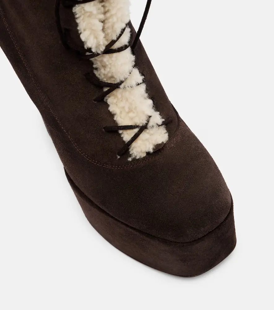 Paris Texas Malena 145 suede platform mid-calf boots | Thumbnail 4 Paris Texas Malena 145 suede platform mid-calf boots | Thumbnail 4