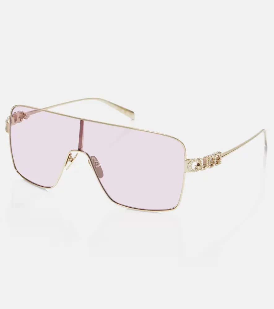 Gucci Crystal-embellished shield sunglasses | Thumbnail 2 Gucci Crystal-embellished shield sunglasses | Thumbnail 2