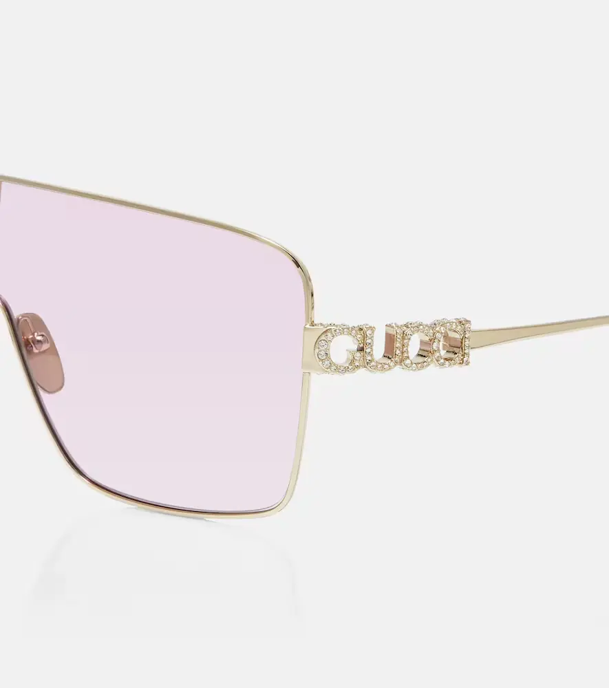 Gucci Crystal-embellished shield sunglasses | Thumbnail 3 Gucci Crystal-embellished shield sunglasses | Thumbnail 3