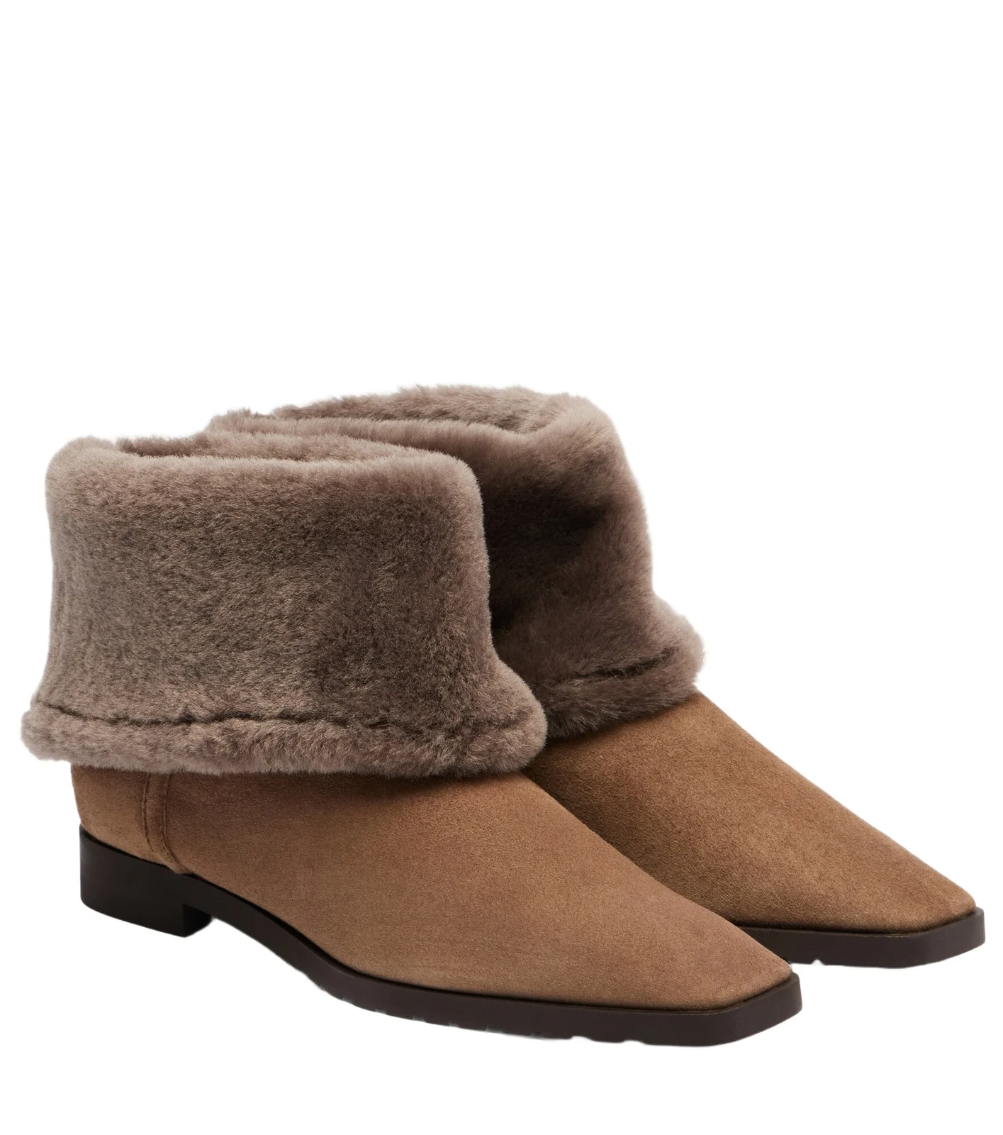 Shearling-lined suede ankle boots Shearling-lined suede ankle boots