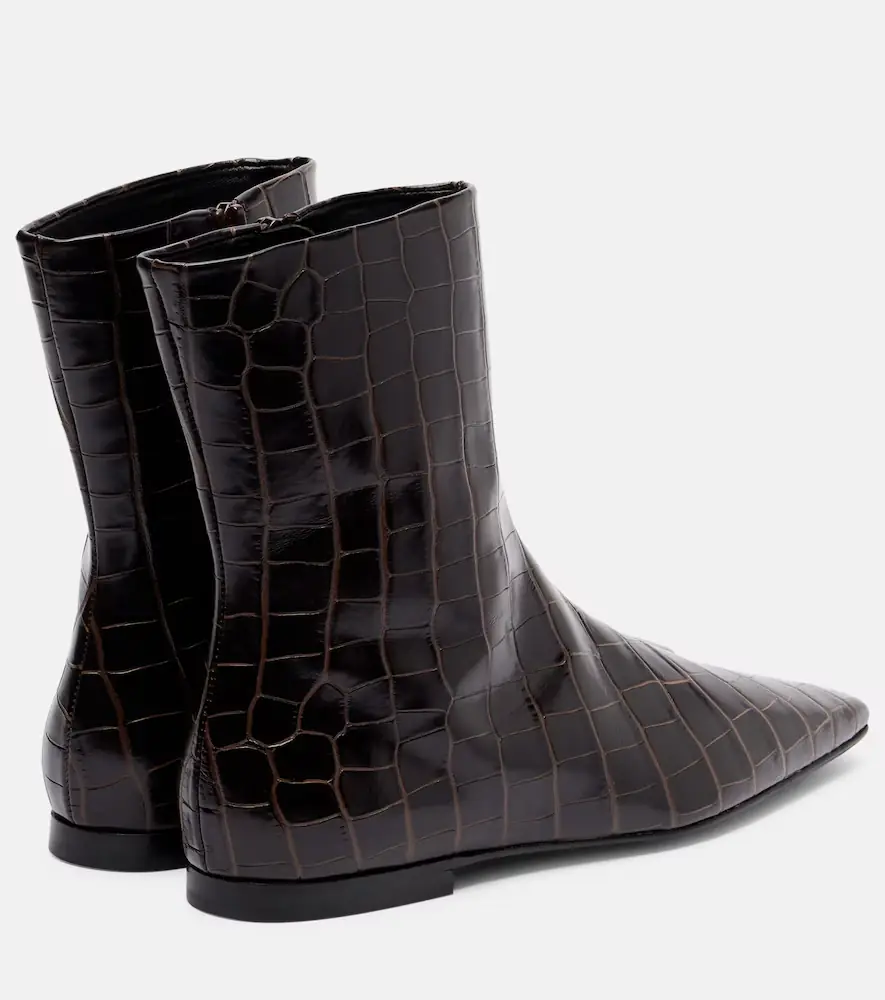 TOTEME Croc-effect leather ankle boots | Thumbnail 2 TOTEME Croc-effect leather ankle boots | Thumbnail 2
