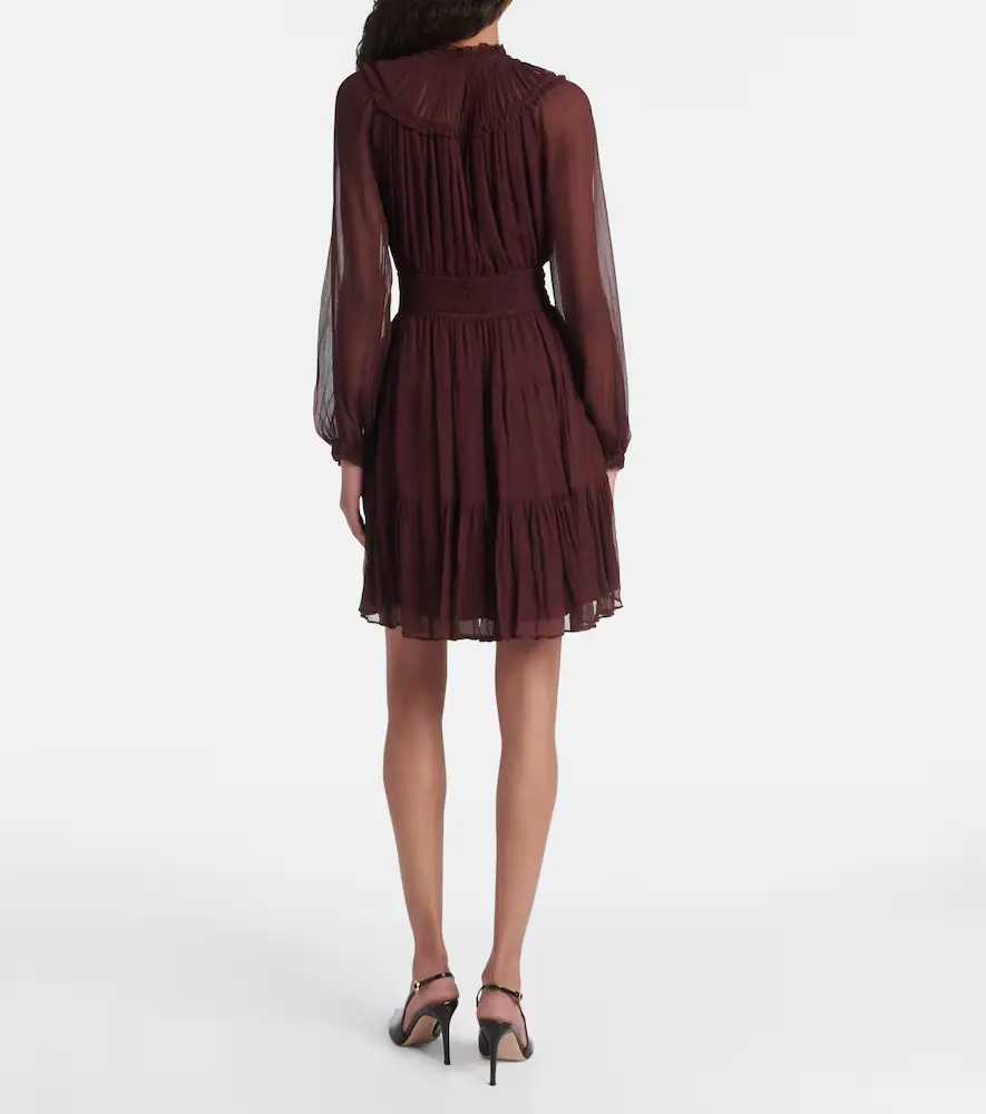 Ulla Johnson Ava tie-neck silk chiffon minidress | Thumbnail 3 Ulla Johnson Ava tie-neck silk chiffon minidress | Thumbnail 3