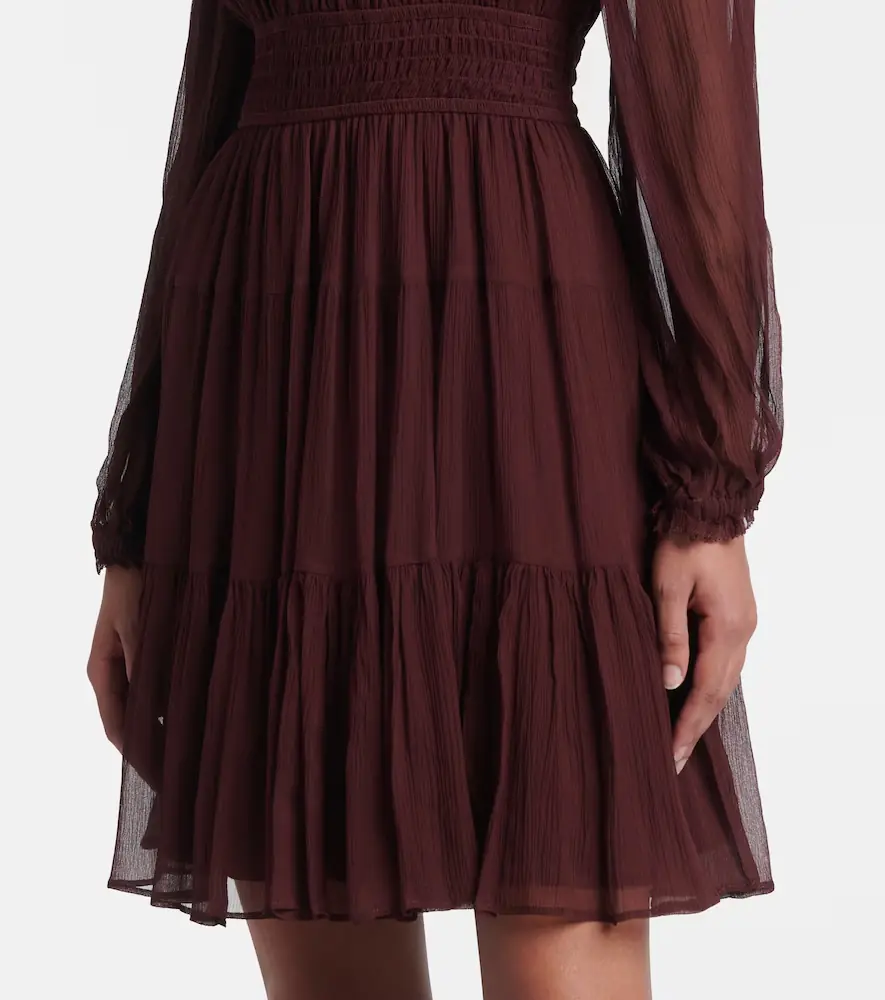 Ulla Johnson Ava tie-neck silk chiffon minidress | Thumbnail 4 Ulla Johnson Ava tie-neck silk chiffon minidress | Thumbnail 4