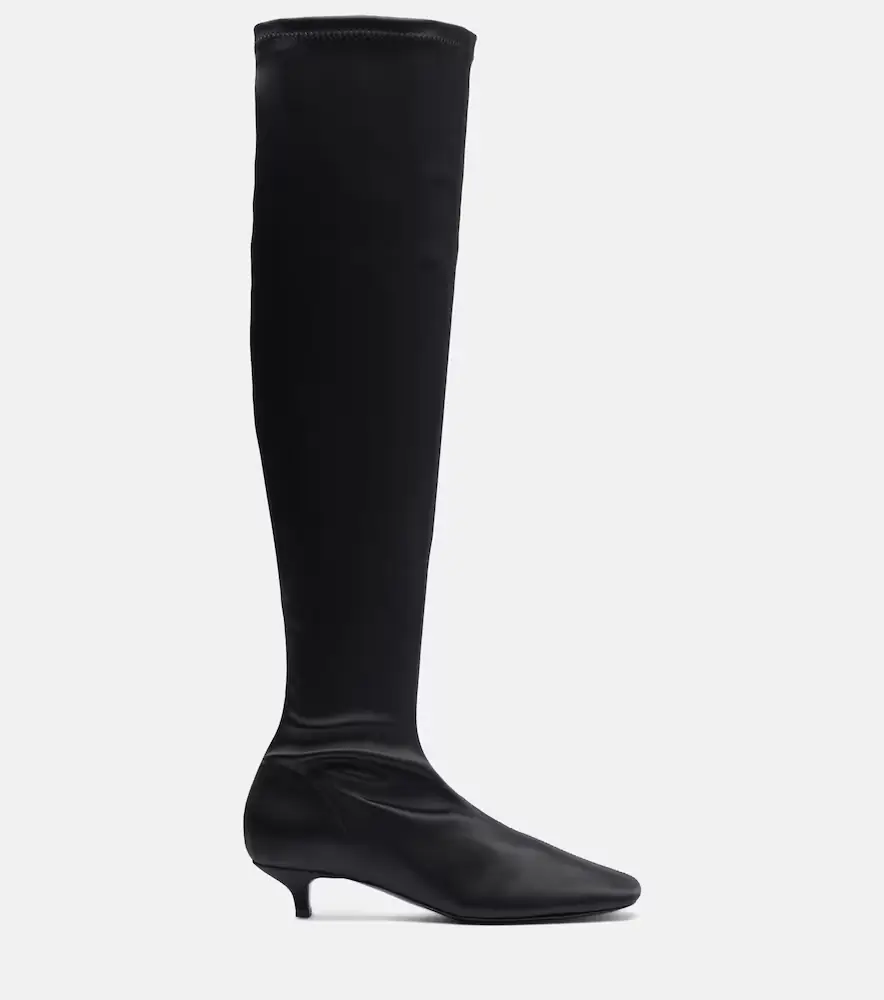 TOTEME Satin knee-high boots | Thumbnail 2 TOTEME Satin knee-high boots | Thumbnail 2