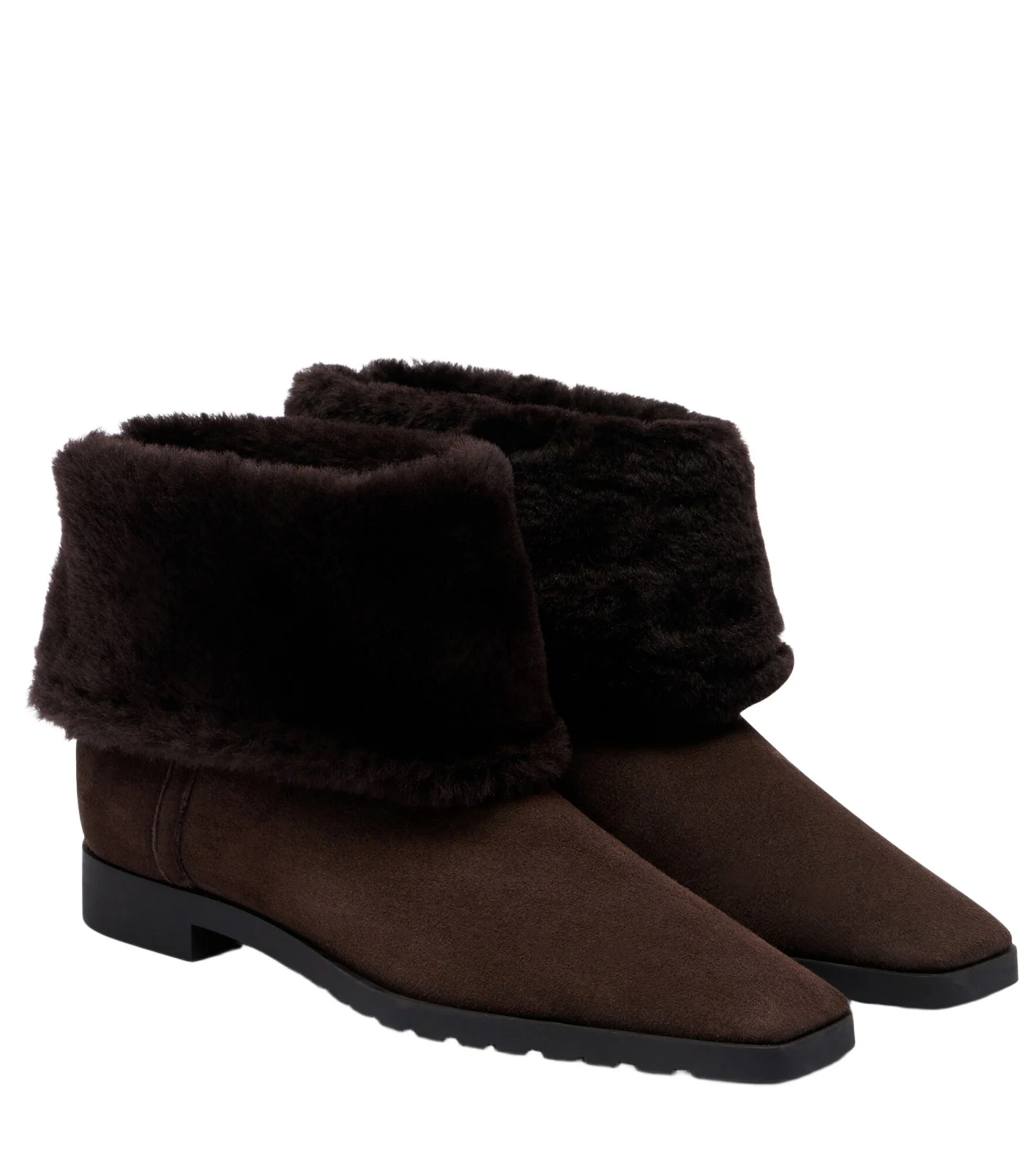 Shearling-lined suede ankle boots Shearling-lined suede ankle boots