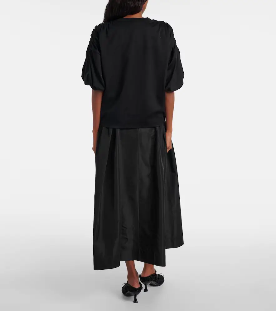 NOIR KEI NINOMIYA Gathered cotton jersey T-shirt | Thumbnail 2